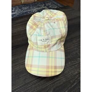 Rag & Bone Addison Yellow Green Plaid Baseball Cap Addison Baseball Cap | rag & bone main image 2